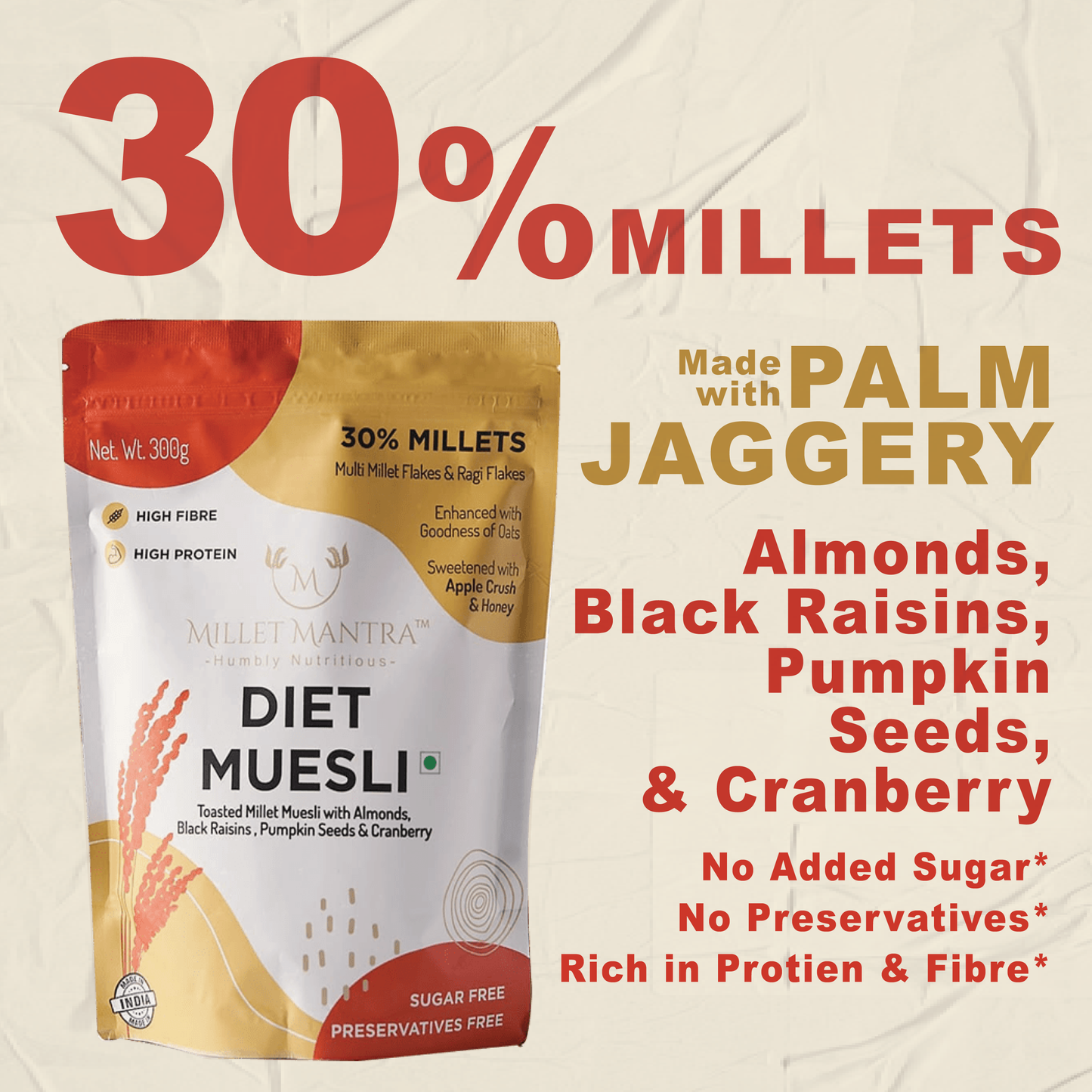 Best Sugar Free Diest Millet Muesli Online in India