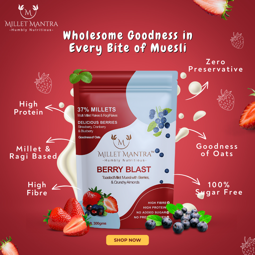 Buy Berry Blast Millet Muesli Online in India 