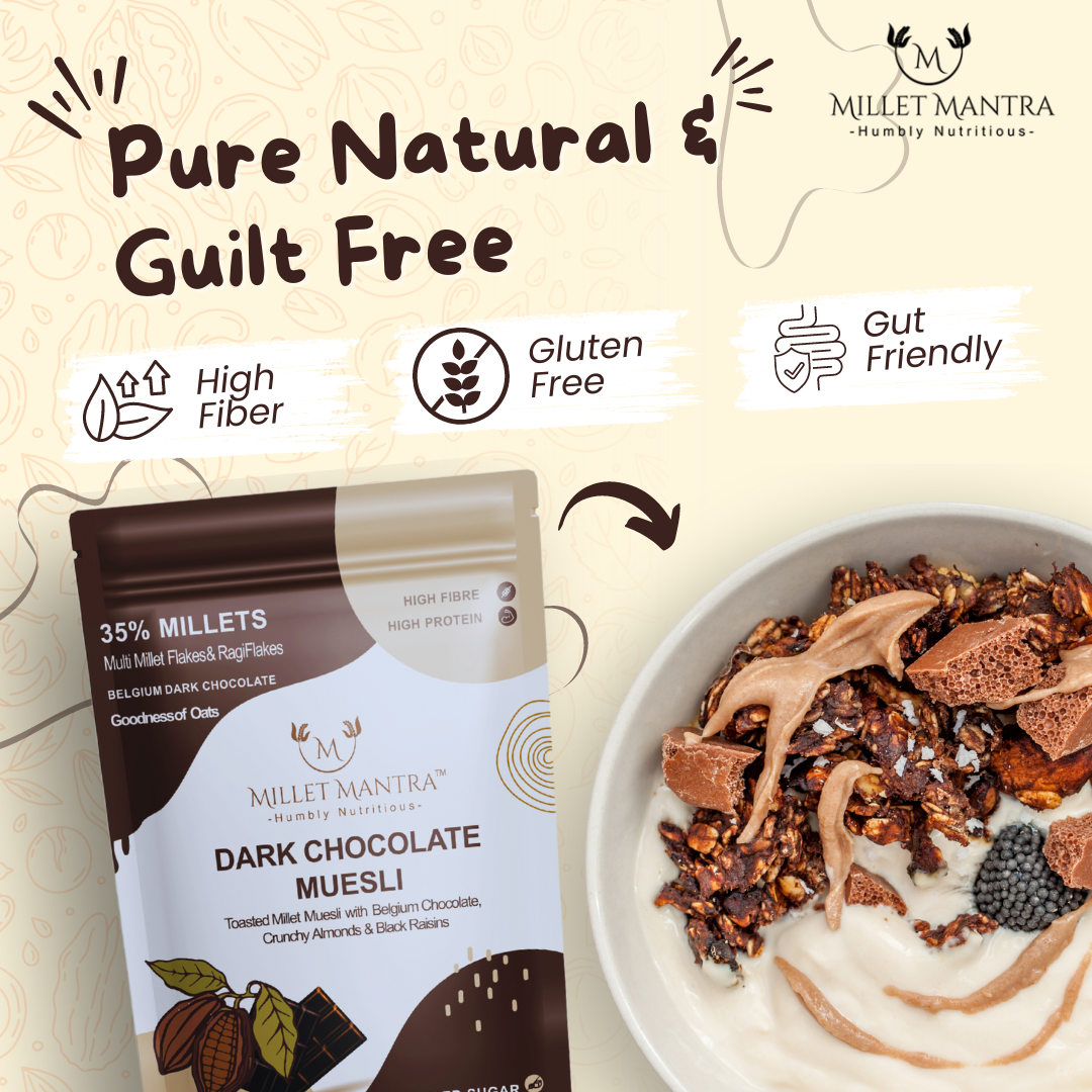 Buy Sugar Free  Dark Chocolate Millet Muesli 300g Online 