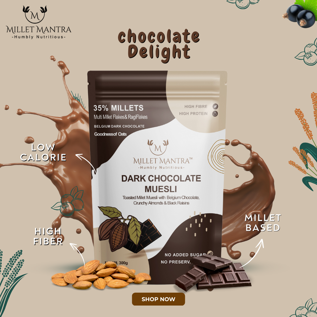 Buy Sugar Free  Dark Chocolate Millet Muesli 300g Online at Best Price 