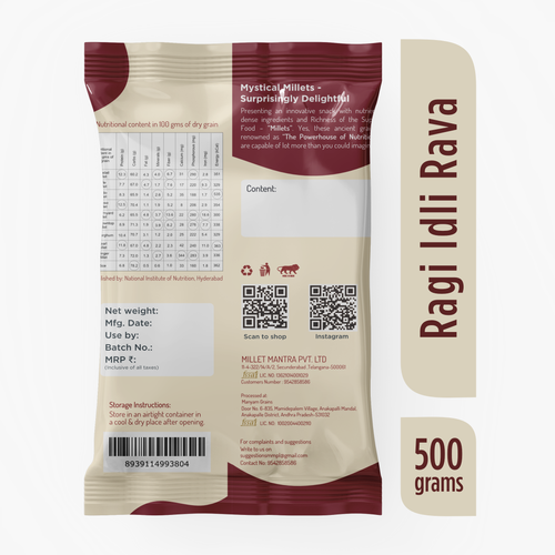 Ragi/ Finger Millet Idli Rava second image